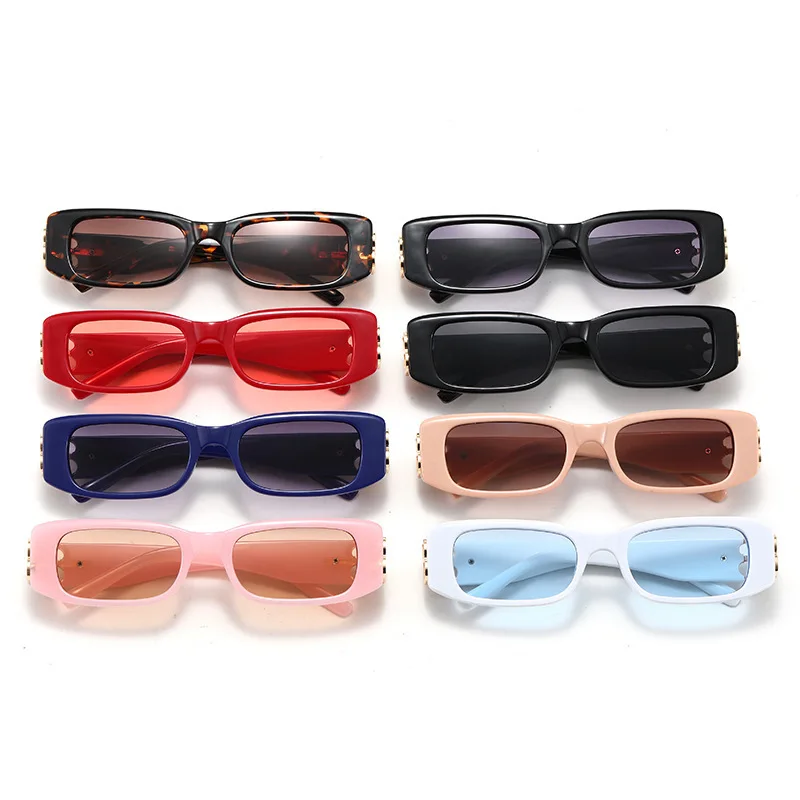 

New Style Classic Retro Sunglasses Women Small Square Frame Letter Sun Glasses Ladies Ocean Lens Sunglasses Oculos UV400