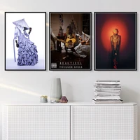 new young thug rap hip hop music album star poster and prints canvas oil painting art wall pictures for living room home decor