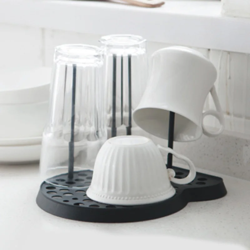 Кухонная полка для хранения сушилка Складная Пластиковая Полка посуды подставка
