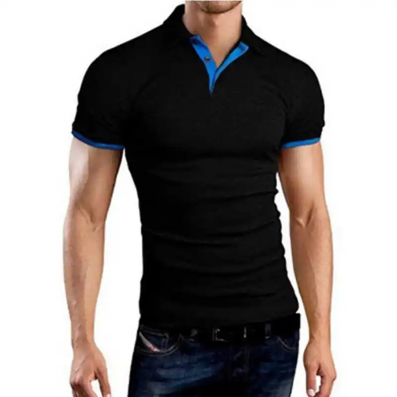 

Summer short Sleeve Polo Shirt men fashion polo shirts casual Slim Solid color business men's polo shirts men's clothing