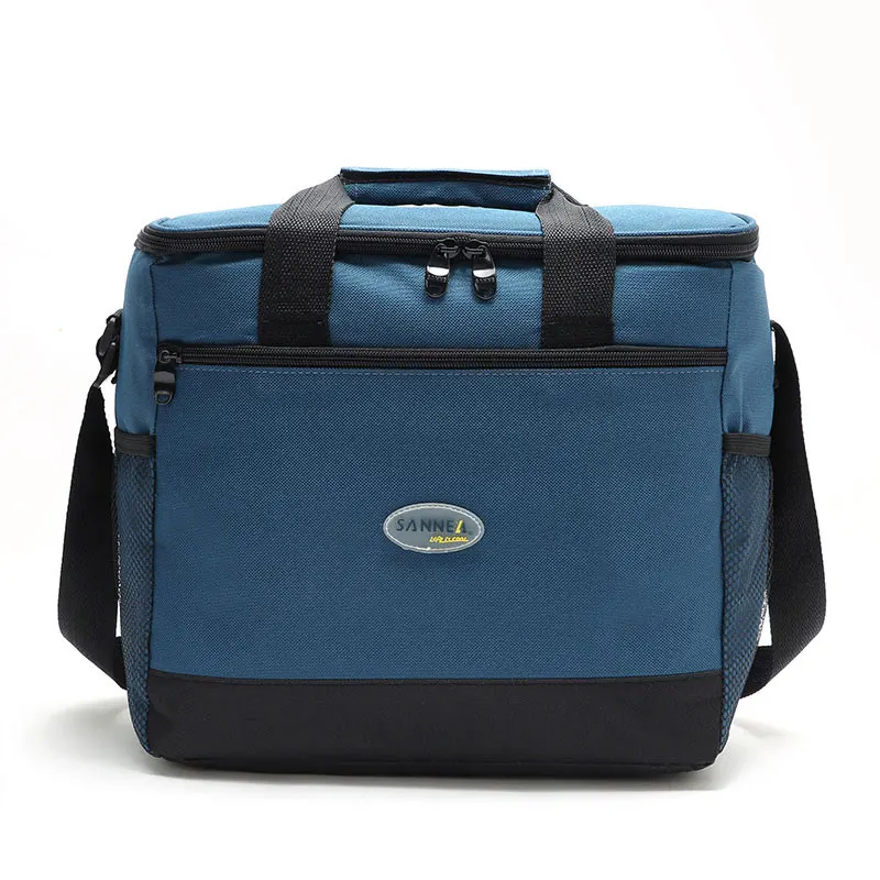 Blue 16L сумка-холодильник большая Термосумка для пищи для пикника Мужская и женская Герметичная сумка для еды школьная офисная работа - Цвет: Blue