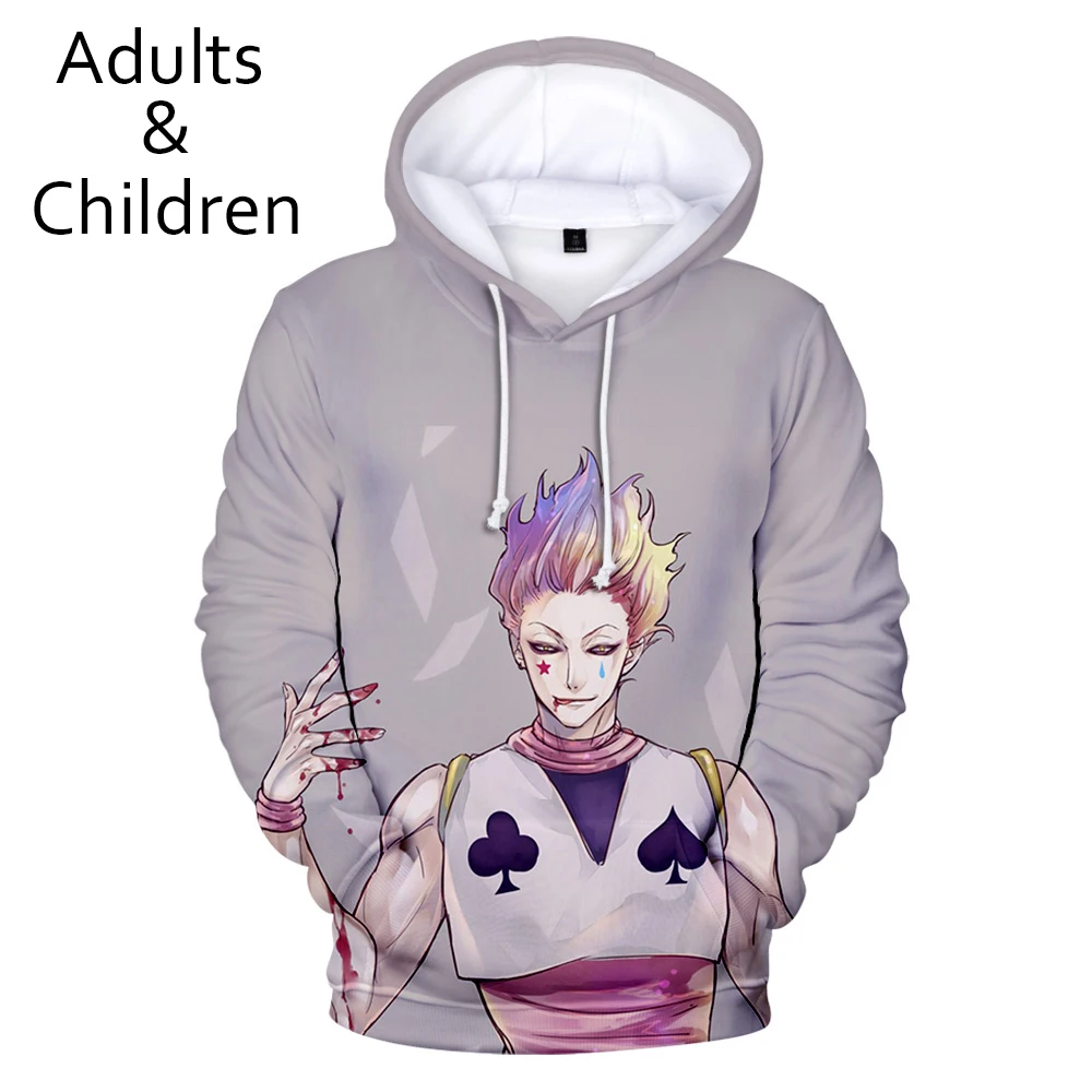 Fashion 3D printed Comic Hisoka Hoodies Sweatshirts Men Women Hoodie Autumn Hooded Kids boys girls Purple pullovers | Мужская одежда