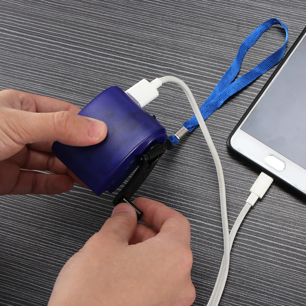 Портативный ручной Мощность динамо рукоятки USB телефон чрезвычайного Зарядное