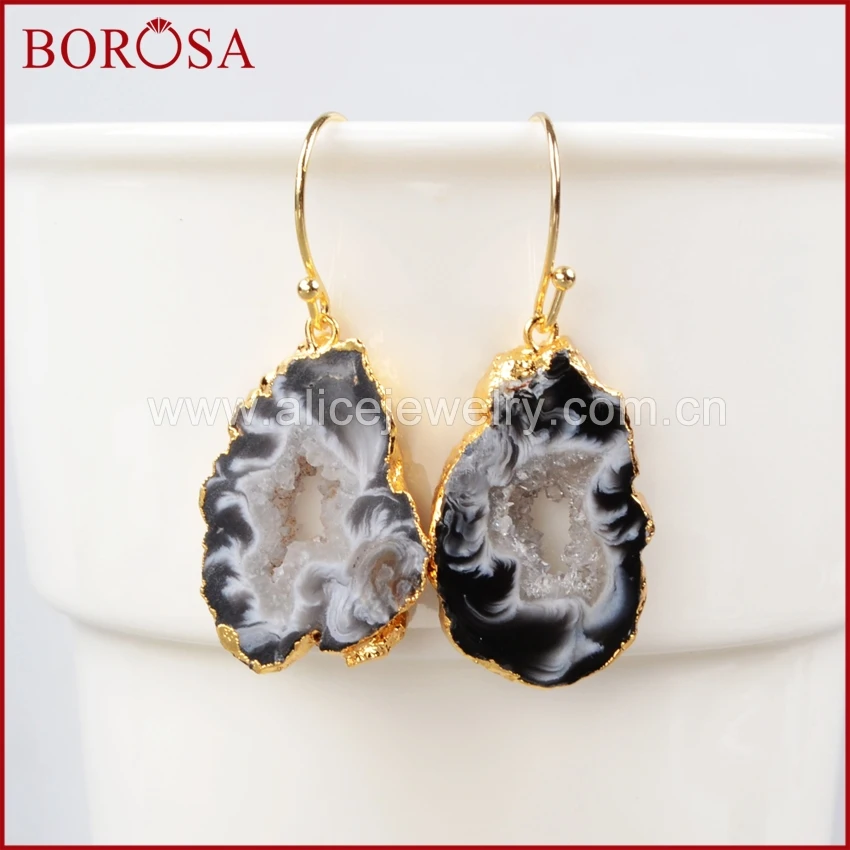 

Серьги-подвески женские из натурального агата, в богемном стиле, CL0516