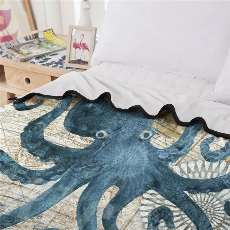 Детское Флисовое одеяло с морской черепахой мультяшный дельфин гиппокамп