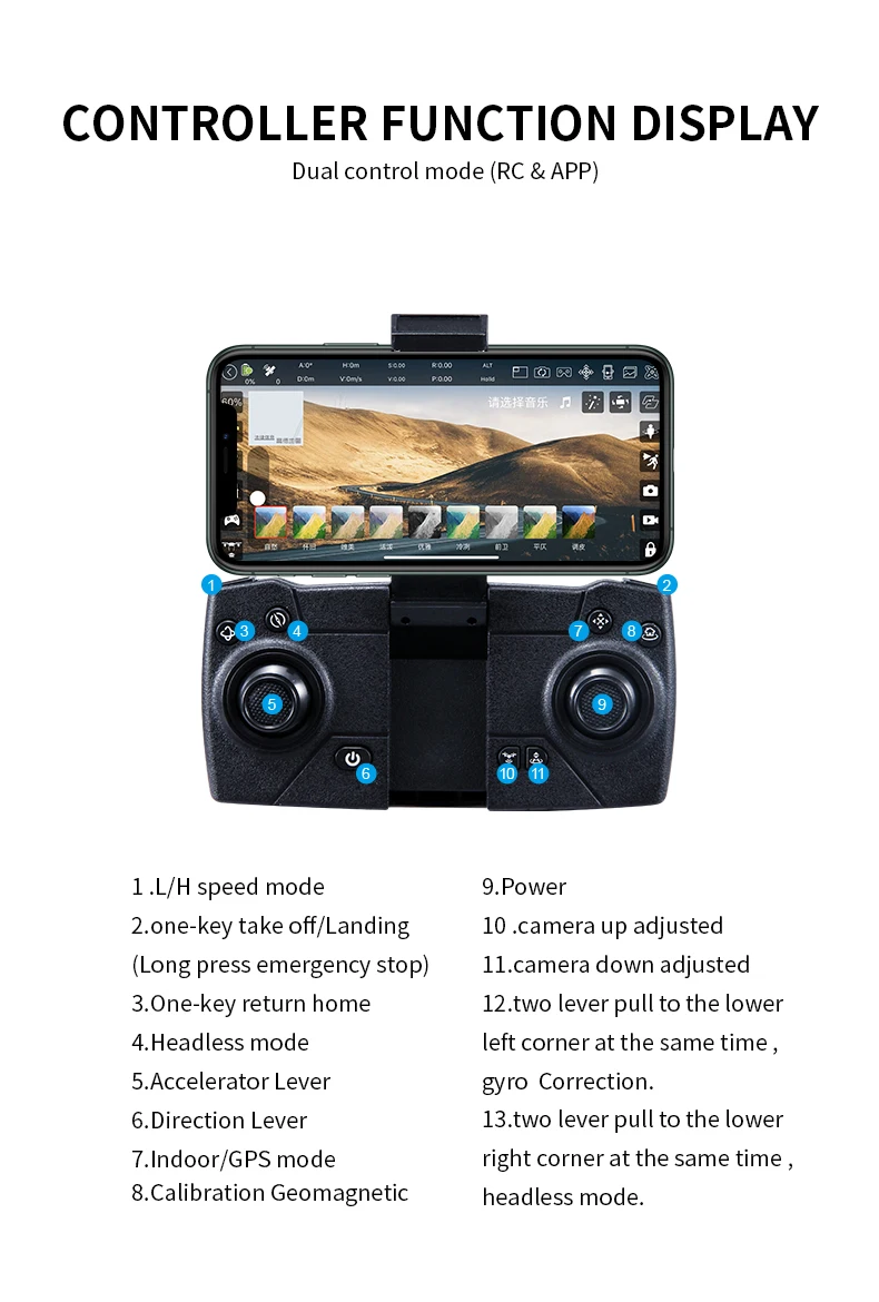 gps Дрон с 4K HD регулировкой 50x зум Камера широкий угол Wi-Fi FPV RC Квадрокоптер Профессиональный складной дроны