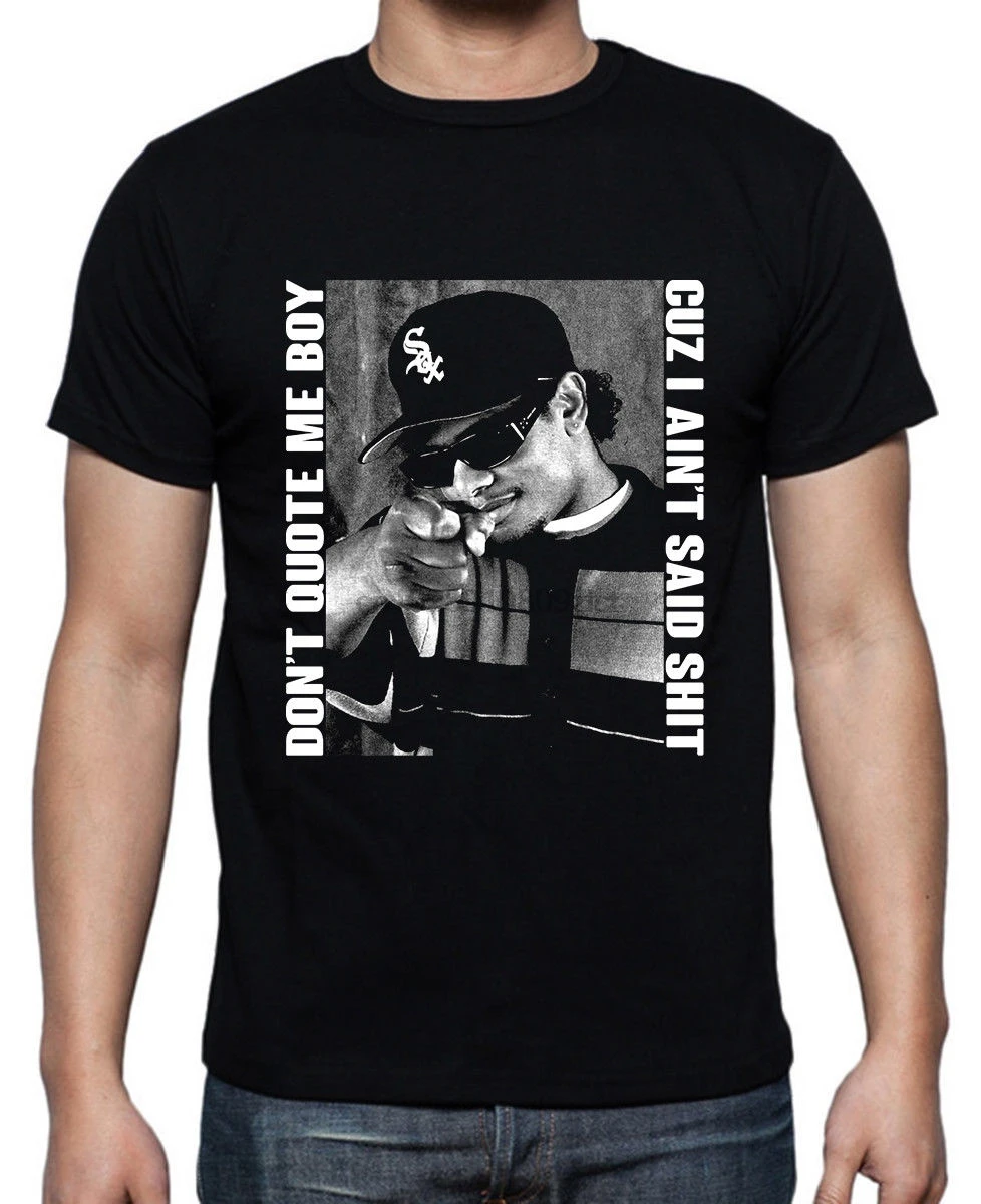 Футболка Eazy E с надписью Don't Quote Me для мальчиков черная Размеры M 2XL 100% хлопок