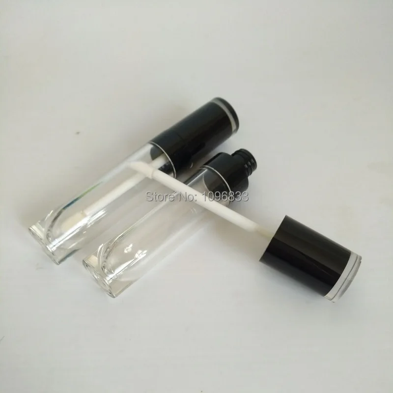6ML Round Plastic Lipgloss Containers DIY Empty Clear Lip Gloss Tube Black Cap Cosmetics Packaging Container 30/50pcs | Красота и