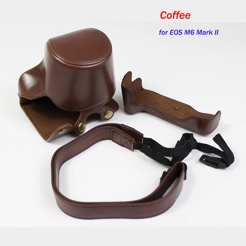 Портативный чехол из искусственной кожи для камеры Canon EOS M6 M6II MarkII M3 защитный с