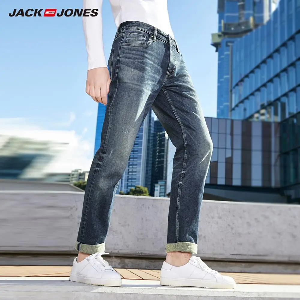 JackJones мужские Базовые хлопковые повседневные джинсовые брюки зауженные