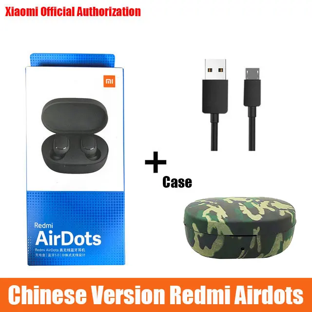 Xiaomi Redmi Airdots наушники-вкладыши TWS Bluetooth 5,0 наушники стерео Беспроводной активный Шум отмена с микрофоном громкой связи - Цвет: As the picture