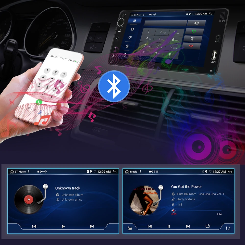 Автомагнитола Eunavi универсальная мультимедийная стерео-система на Android с GPS для