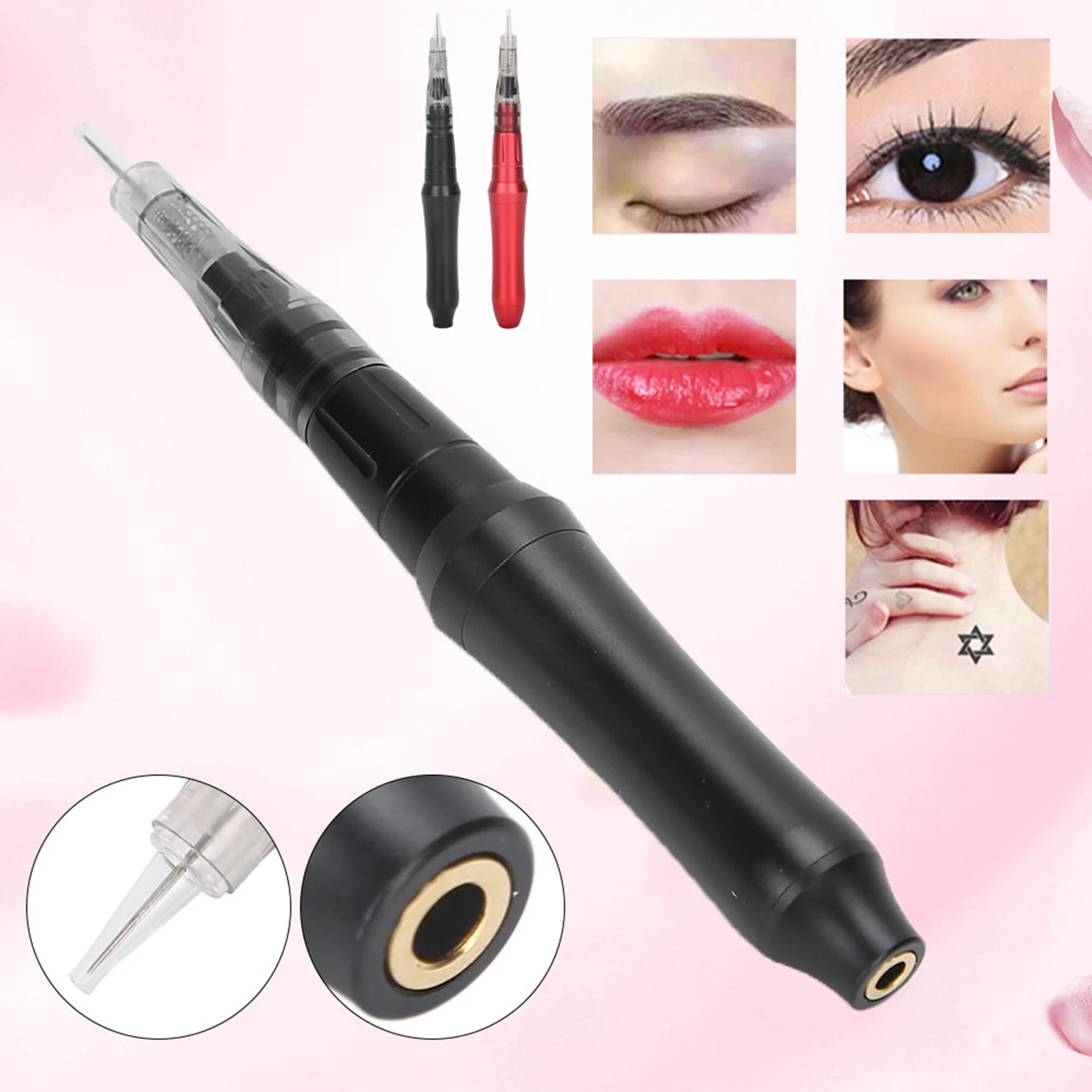 

Professional Semi Permanent Microblading Eyebrow Lips Tattoo Machine Makeup Tattoo Pen Rechargeable Low Vibration Tattoo Gun