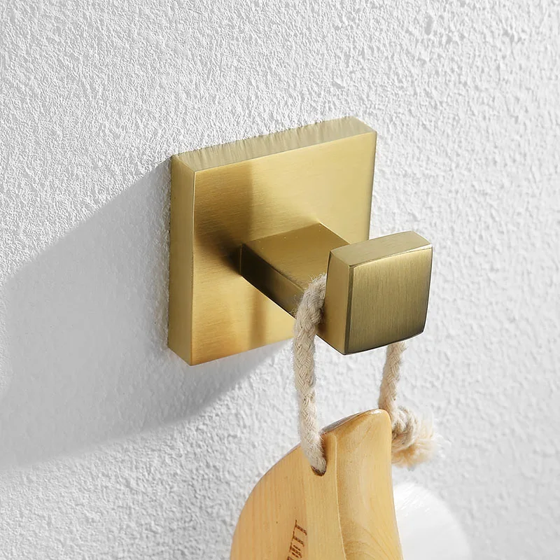 gold brushed bathroom accessories hardware set towel bar rail toilet paper holder towel rack hook soap dish toilet brush free global shipping