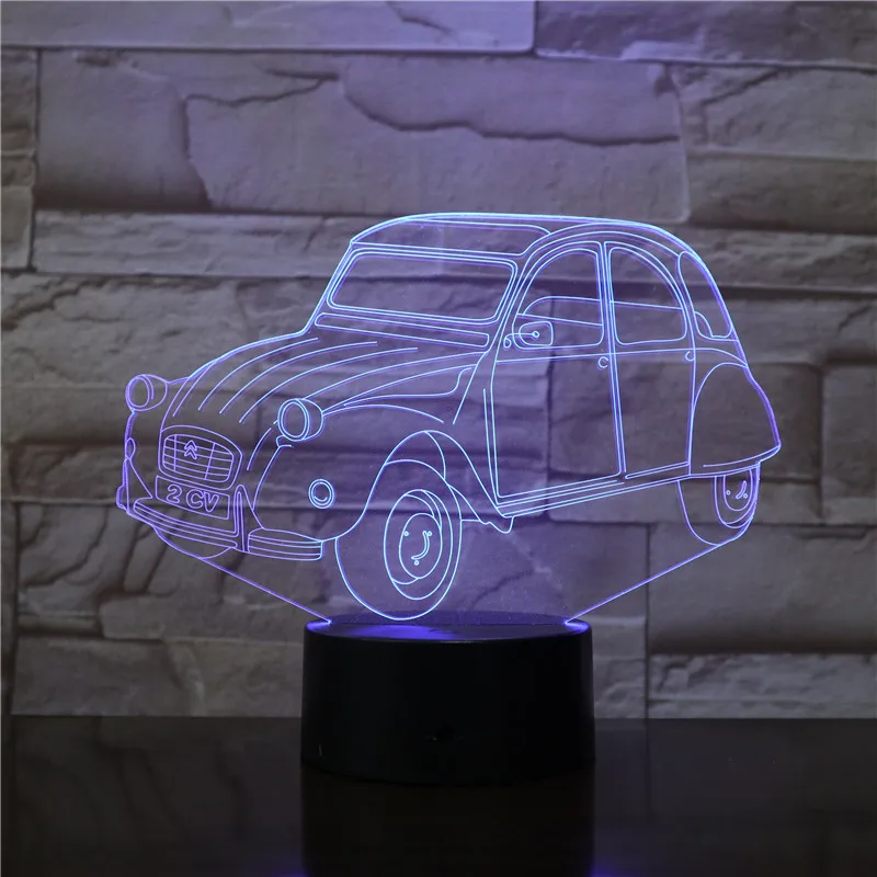 Суперкар 3D USB лампа Grand Touring Car ночник 7 цветов Изменение популярный стол рядом со спальным декором подарок для детей мальчиков любовник - Испускаемый цвет: Car 5