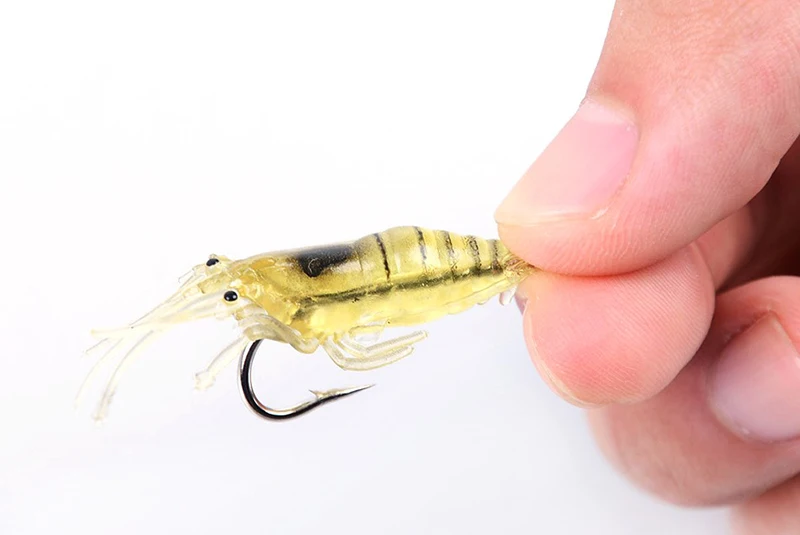 10 шт. горячая Распродажа приманка креветка из мягкого материала 5 см 1 3 г|Наживки