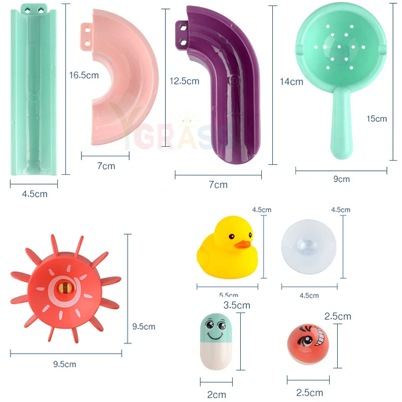 Детские игрушки для ванной настенная присоска Мраморная гоночная трасса ванная