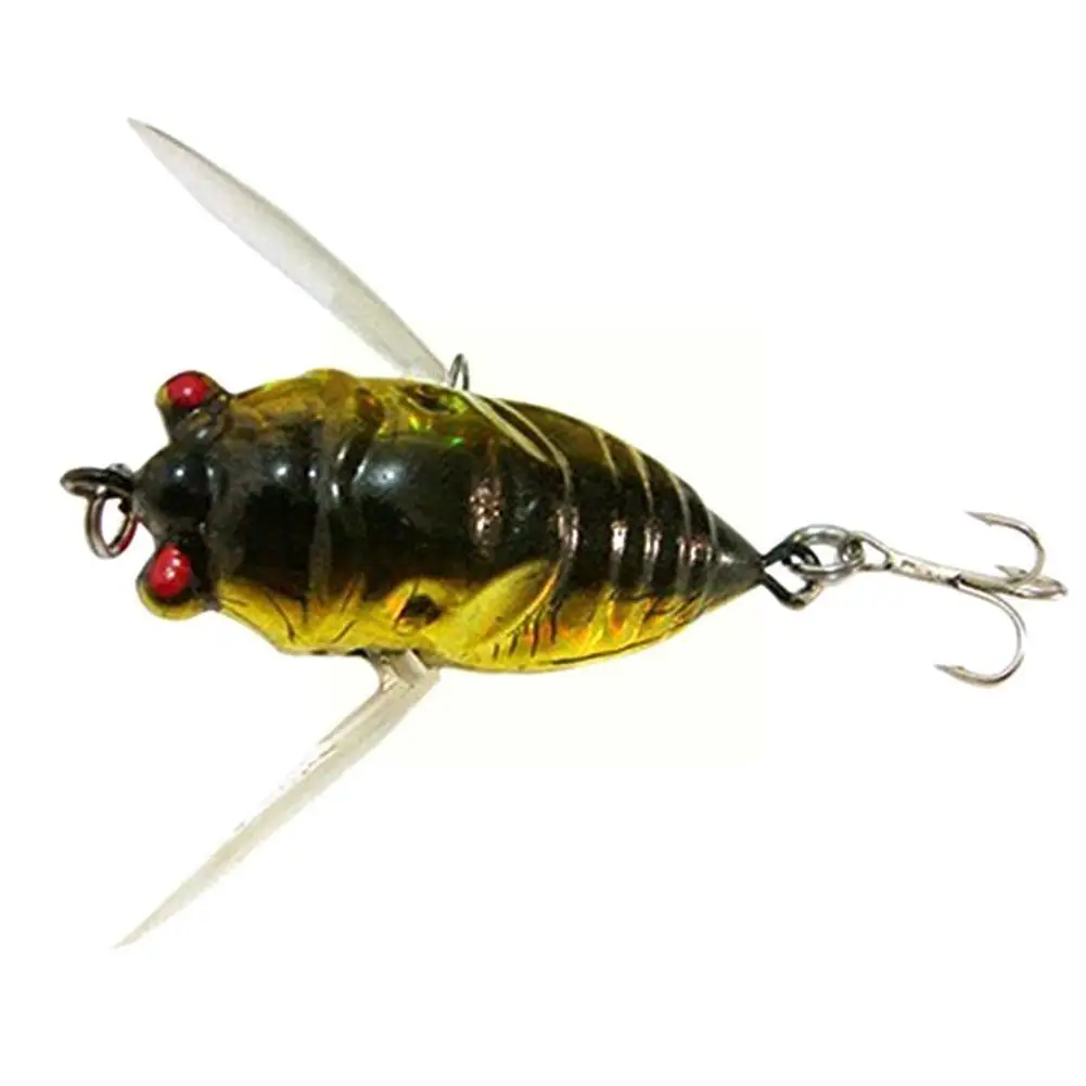 

Random Color Fishing New Promotions 1 Pc 4-color Insect Crank 5cm Baits Baits Lures Cicada Baits Bass Float Fishing O8k9