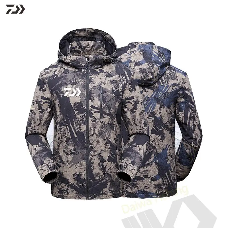 

Fishing Clothes for Fishing Wear Camouflage Waterproof Dueable Warm Windproof Zipper Jacket Daiwa Fishing Clothing Spring Autumn