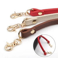 diy replacement short belt with buckle handles 30cm solid colro women handbag purse pu leather stylish bag accessories
