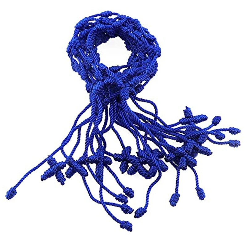 12 шт. Регулируемый Каббала 7 узел Строка в форме Креста Good Luck Тибетский браслет A0NF