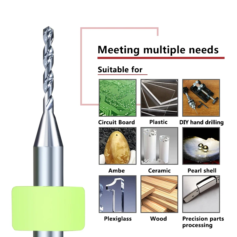 10 шт. PCB сверло 0 3 1 2 мм карбида Micro Сверла по металлу печатная плата сверла с ЧПУ