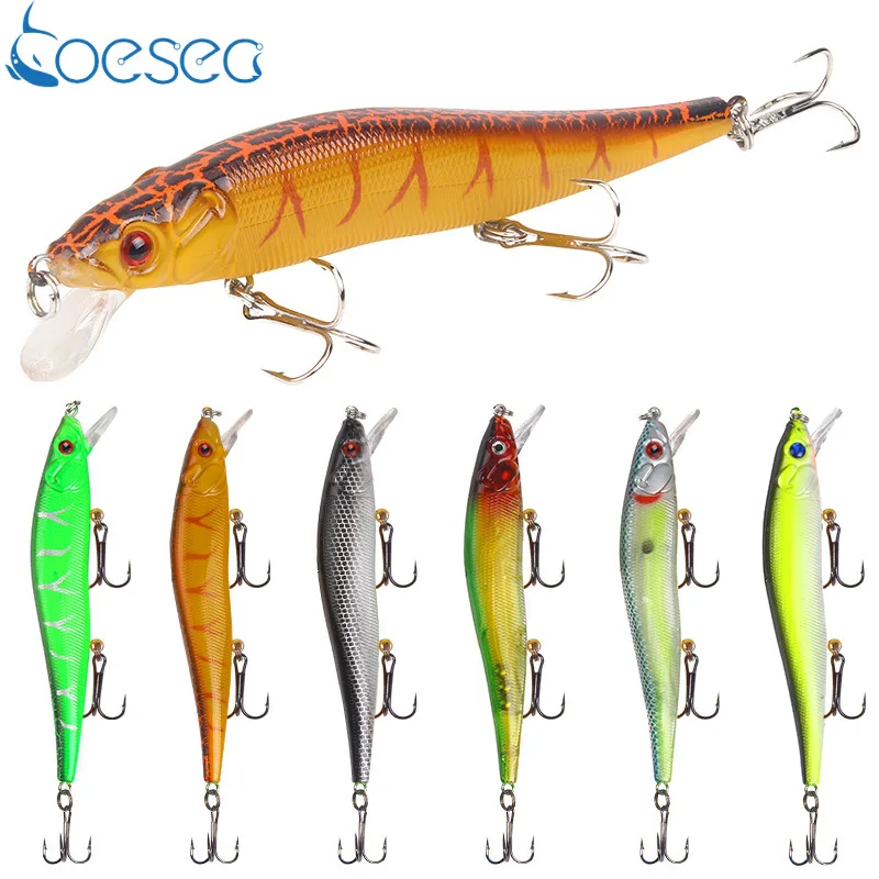 

ABS plastic hard lure 15g 115mm diving swimming artificial bait sounding multi-color hard lure minnow lures