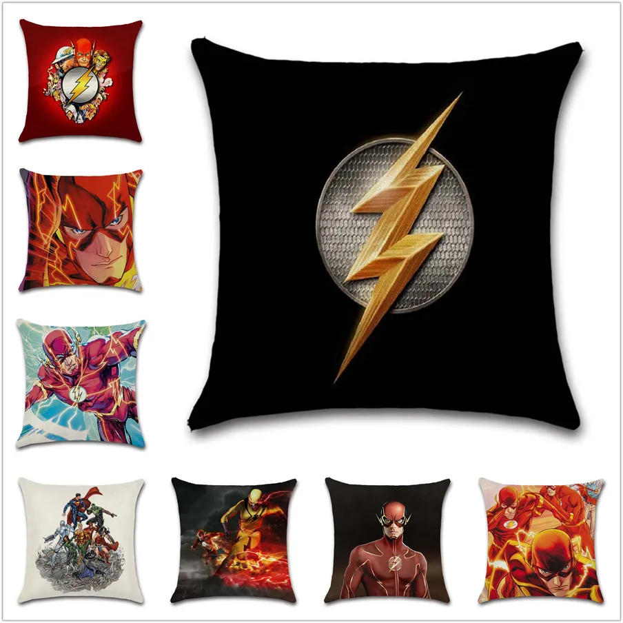Чехол для подушки с логотипом Super hero the flash Comics декоративное украшение дома дивана