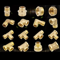 brass water pipe plumbing fittings 12 34 bsp female male thread tee reducing copper elbow butt joint adapter adapter couple
