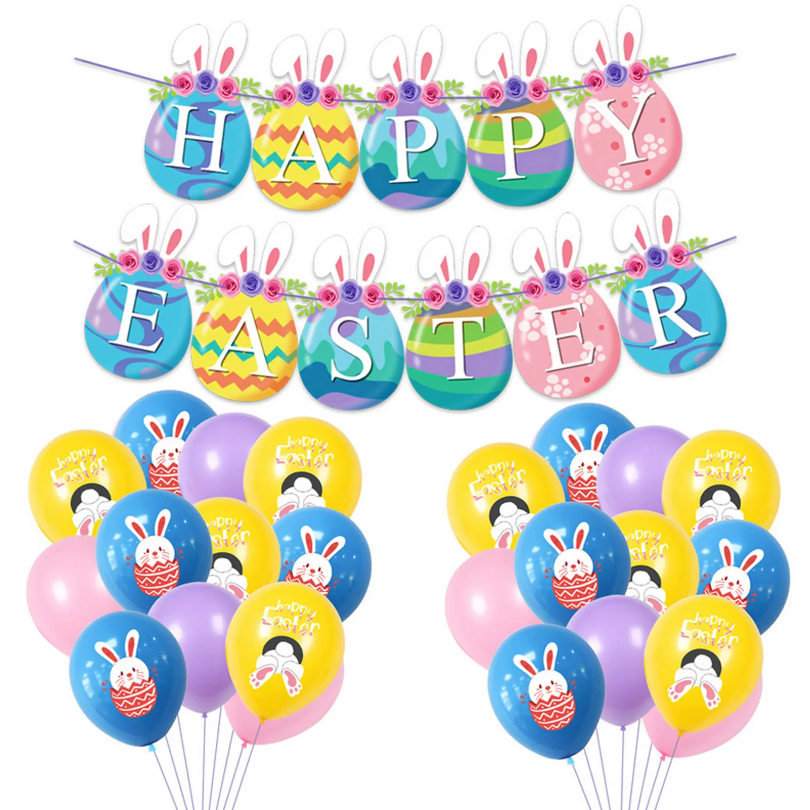 1 комплект фоновая декорация для фотосъемки Христос воскрес с пасхальными яйцами