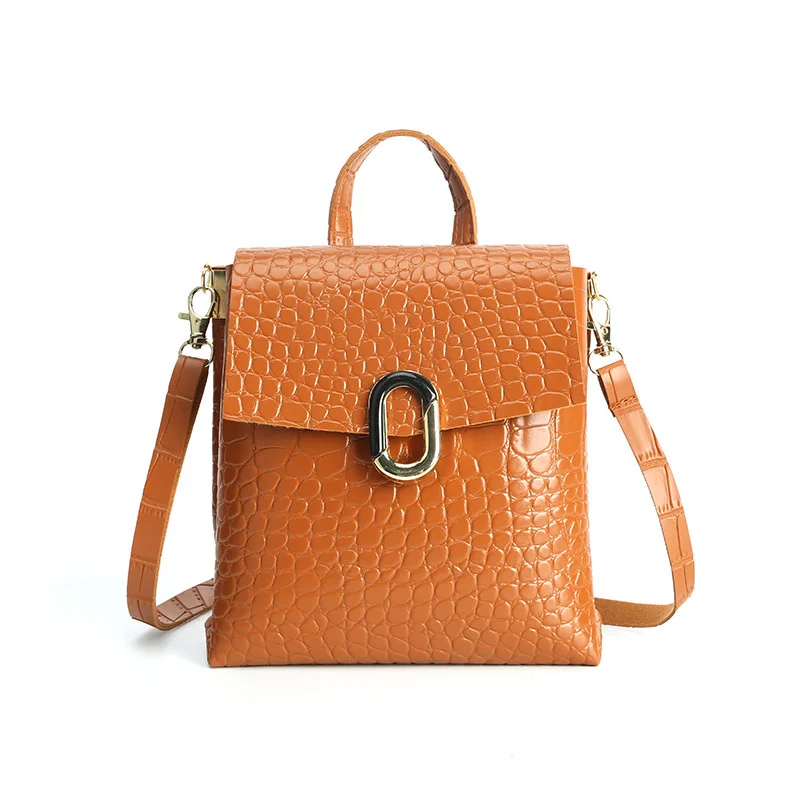 

Women's Bag Trendy Fashion Crocodile Pattern Backpack Multifunctional Mini Can Be One Shoulder Messenger Luxury Brand Desig