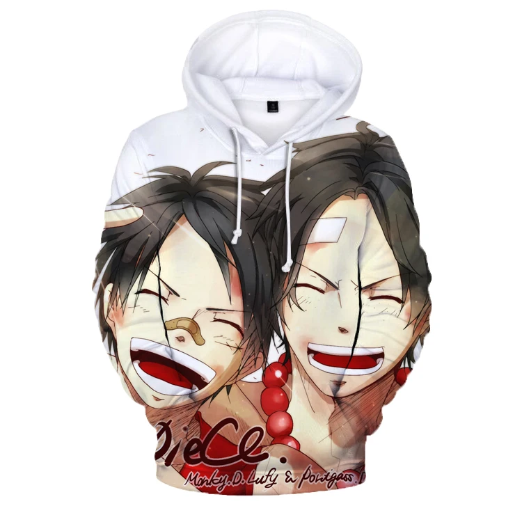 

2021 цельный аниме Portgas D Ace 3D толстовки для мужчин/женщин Harajuku Толстовка с капюшоном 3D печати толстовки уличная одежда