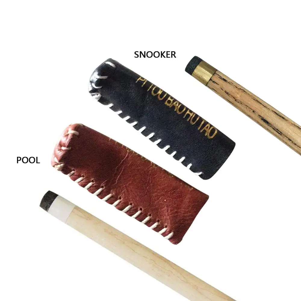10 шт./лот аксессуары для бильярда натуральная кожа кия вал крышка бассейна снукер