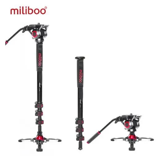 Miliboo MTT705Ⅱ Carbon Fiber портативный монопод с жидкой головкой для видеокамеры/штатив для цифровой зеркальной камеры