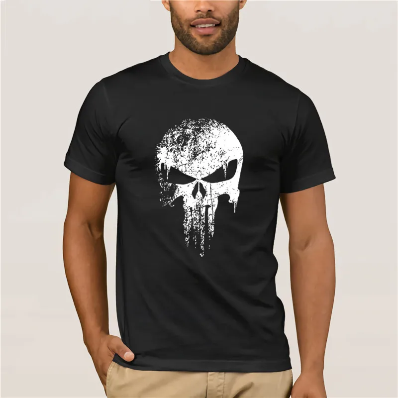 

quality fashion short sleeve men tshirt Punisher Vintage Digital Printing Superhero Streatwear Clothing T-Shirt