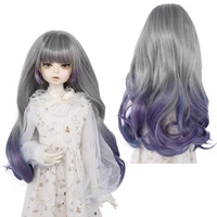 aidolla 13 14 bjd doll wig gradient color long bangs curly hairs doll accessories for girl toy doll gift diy