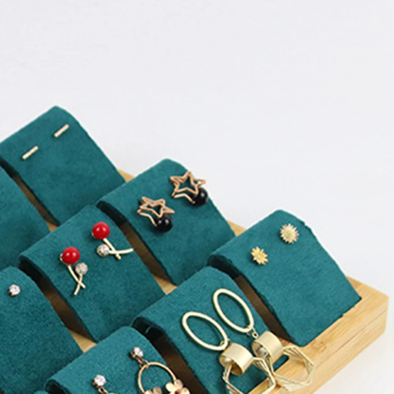 

12 Pair Earring Cards, Flannel/Wood Earrings Display Card Holder for Jewelry Accessory Display