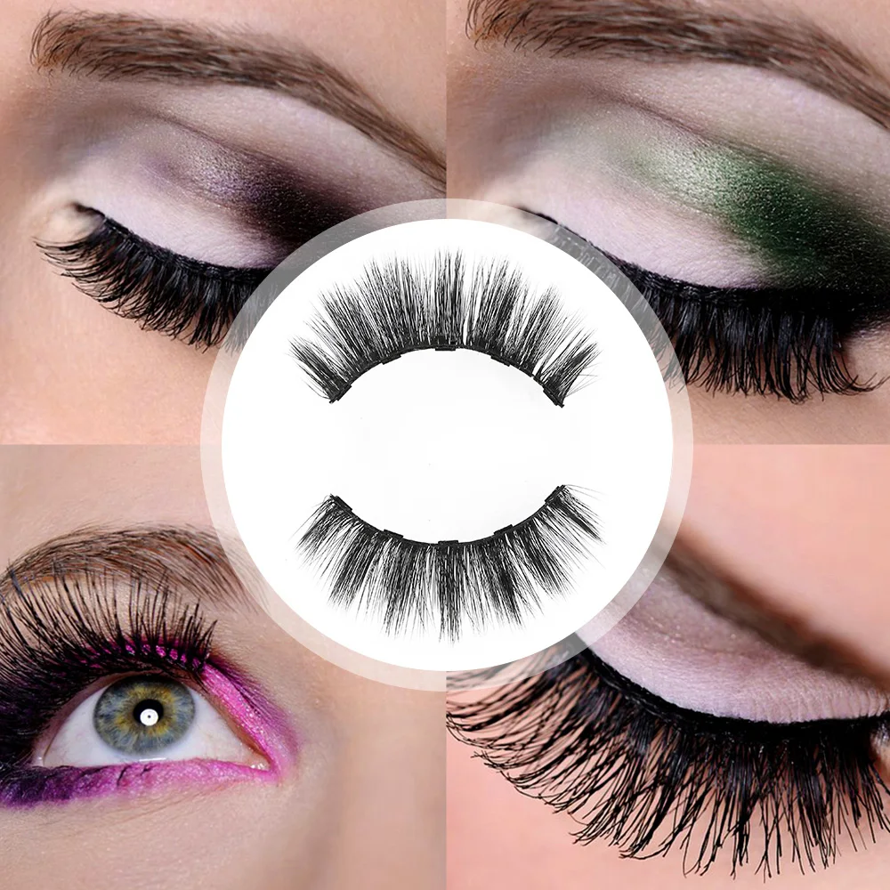 

8PCS 5 Magnetic eyelashes with 4 pairs magnets magnetic lashes natural Mink eye lashes with faux cils magnetique tweezers