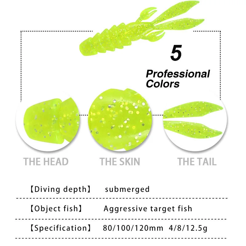 Мягкая силиконовая рыболовная приманка 8-10-12 см | Спорт и развлечения