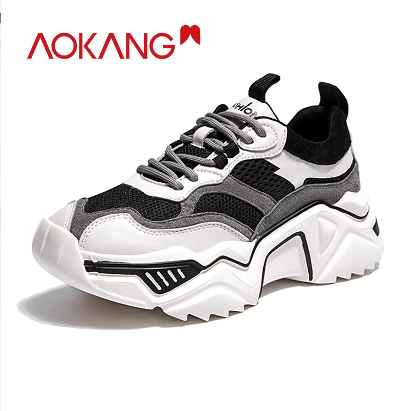Женские кроссовки на массивной платформе AOKANG модные брендовые