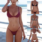 Купальник женский с чашками пуш-ап, Бандажное бикини, бразильский купальник, пляжная одежда, купальник 2021