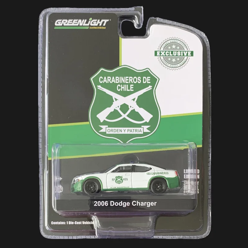 

GREENLIGHT 1:64 2006 DODGE CHARGER Chile police car Simulation Model Cars Toys Collection Metal Die-cast