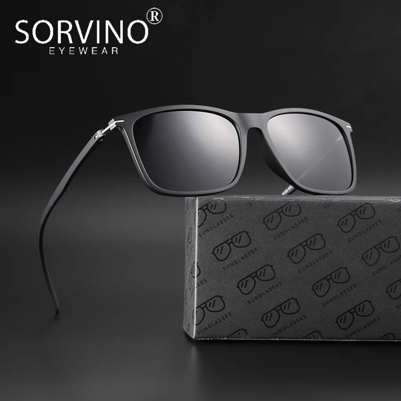 Мужские и женские Квадратные Солнцезащитные очки SORVINO Ретро стиль