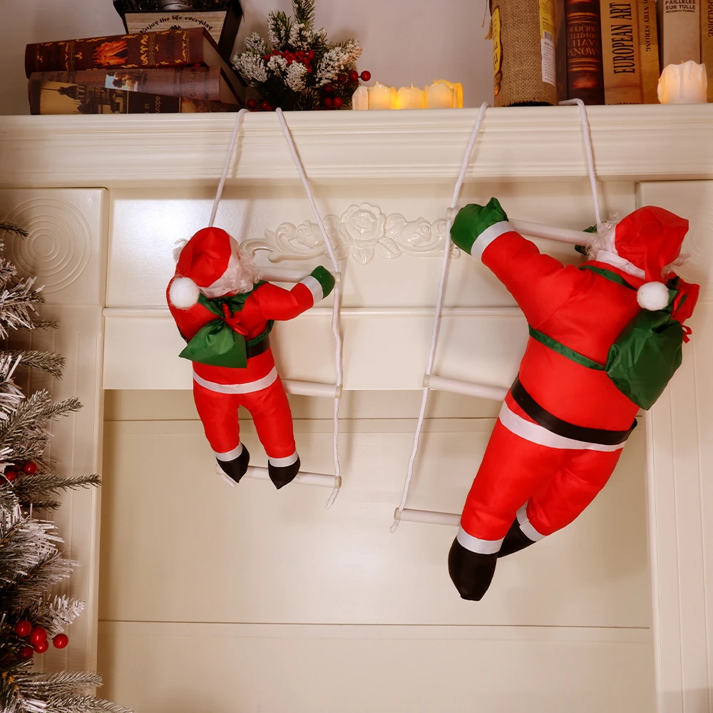 Кукла-подвеска в виде деда мороза 50 см лестничная веревка | Дом и сад