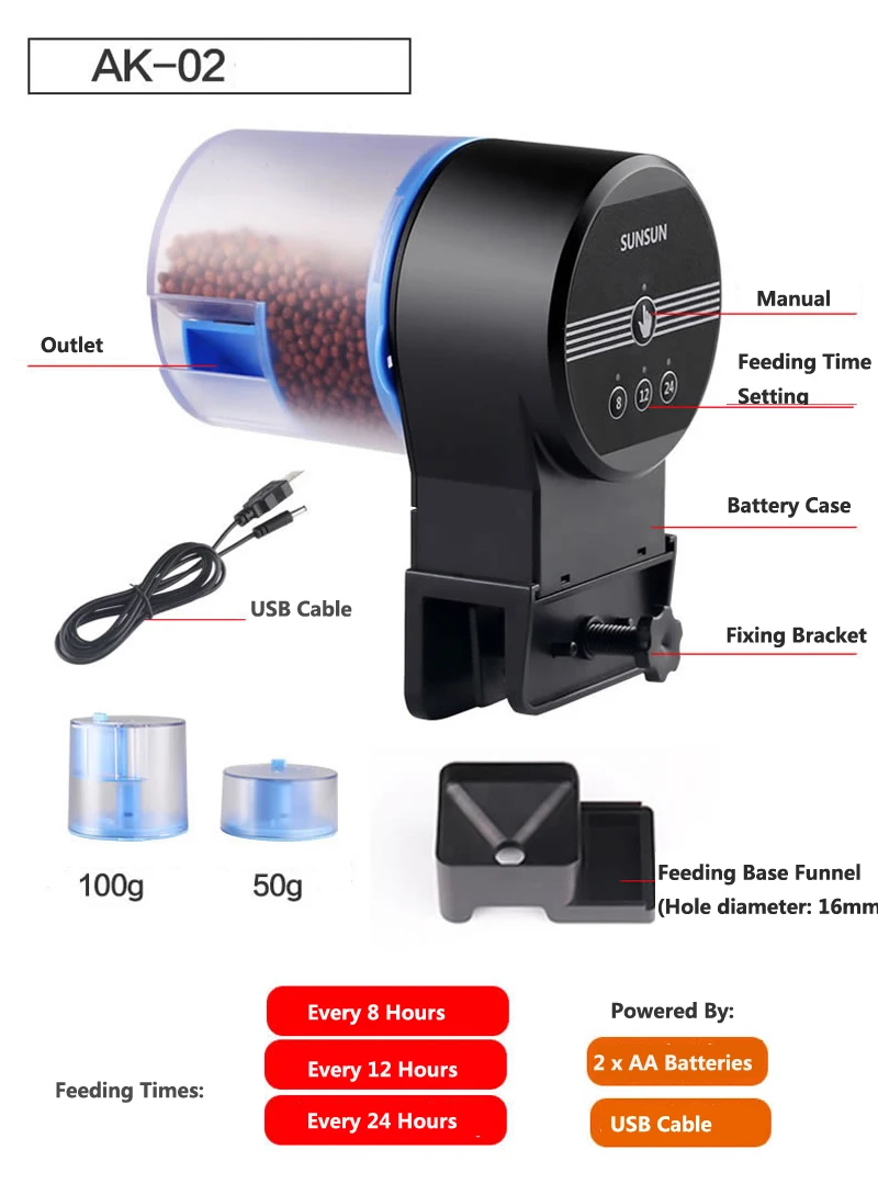 Автоматическая кормушка для рыб креветок черепахи|Кормушки| |