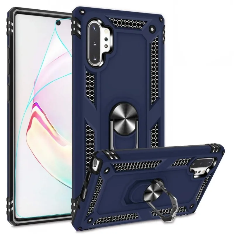 

Case For Samsung Galaxy Note 10 Plus S10 Lite Ring Kickstand Car Mount Magnetic Military Cover For Samsung A42 A312 A72 A52 A21S