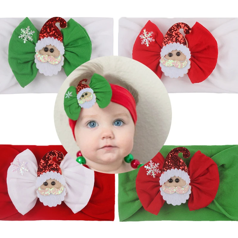 

Children's Christmas Headbands Hair Strap Elastic Baby Girl Children Kids Headwear Santa Claus Xmas Tree Hair Accessories Bebe