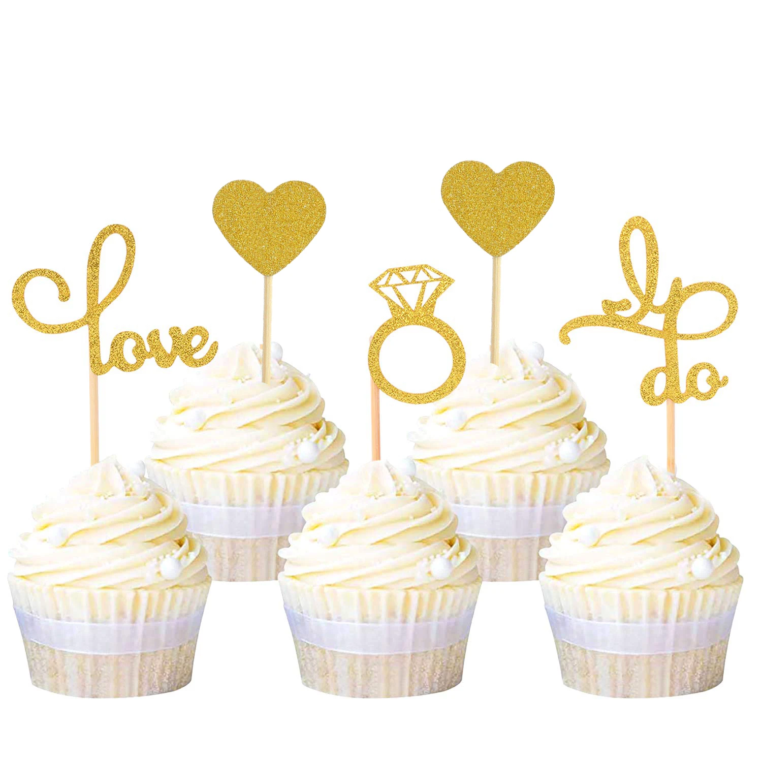 Украшения для свадьбы 12 шт. алмазные топперы кекса топпер торта любовь свадебный