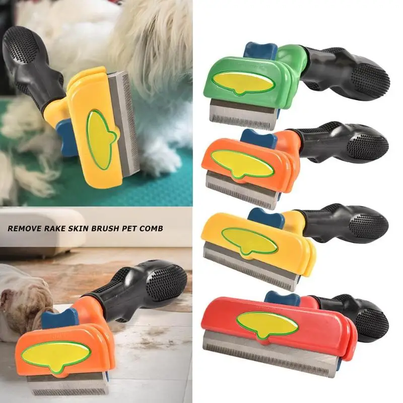 

Dog Cat Puppy Pet Comb Stainless Steel Debonding Edge Topcoat Brush Hair Remover Rake Shedding Tool Pet Beauty Supplies