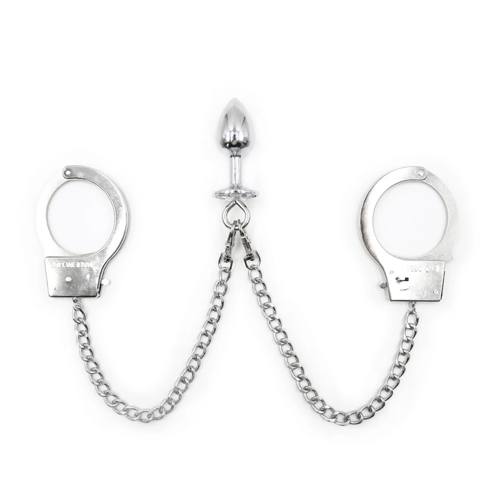 

Handcuffs Anal Plug Bdsm Sex Toys for Couple Adult Game Kajdanki Erotyczne Anale Sex Toys Iron Handcuffs Algemas Eroticas